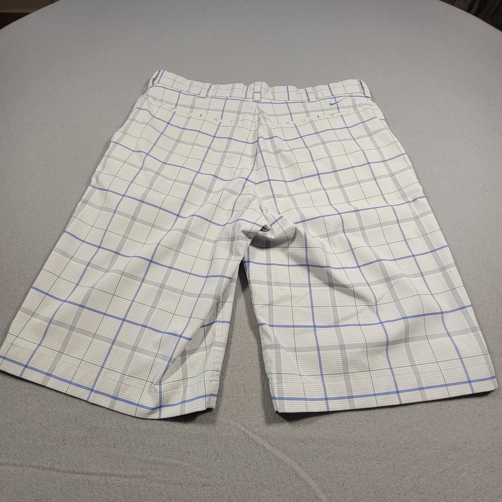 Nike Golf Shorts Men's Size‎ 34 Plaid White Blue Green Lightweight Chino Outdoor - Picture 5 of 8
